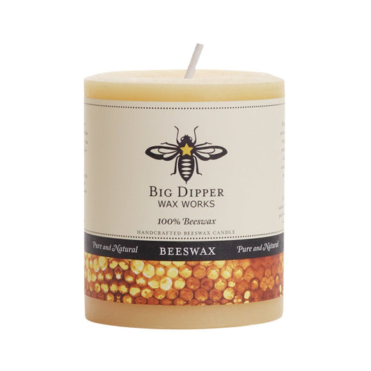 PURE BEESWAX PILLAR CANDLES