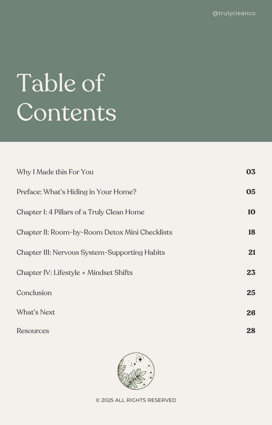 TRULY CLEAN LIVING™: THE MINI HOME DETOX MANUAL