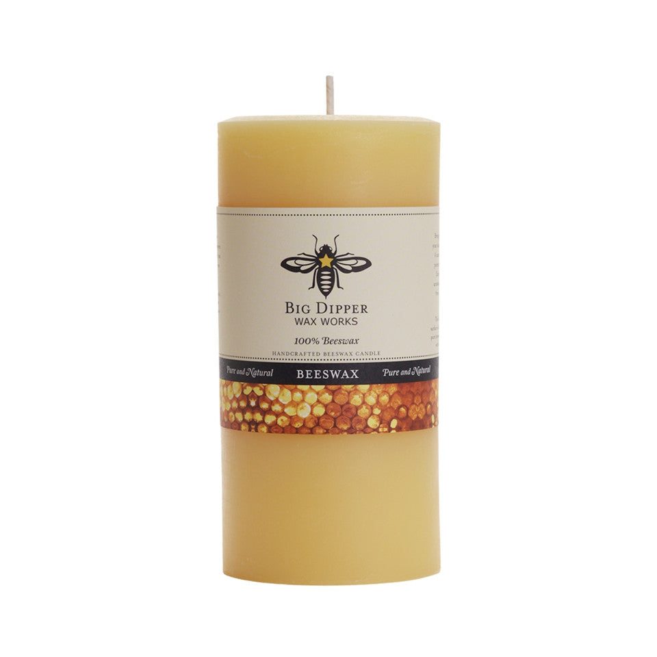 PURE BEESWAX PILLAR CANDLES