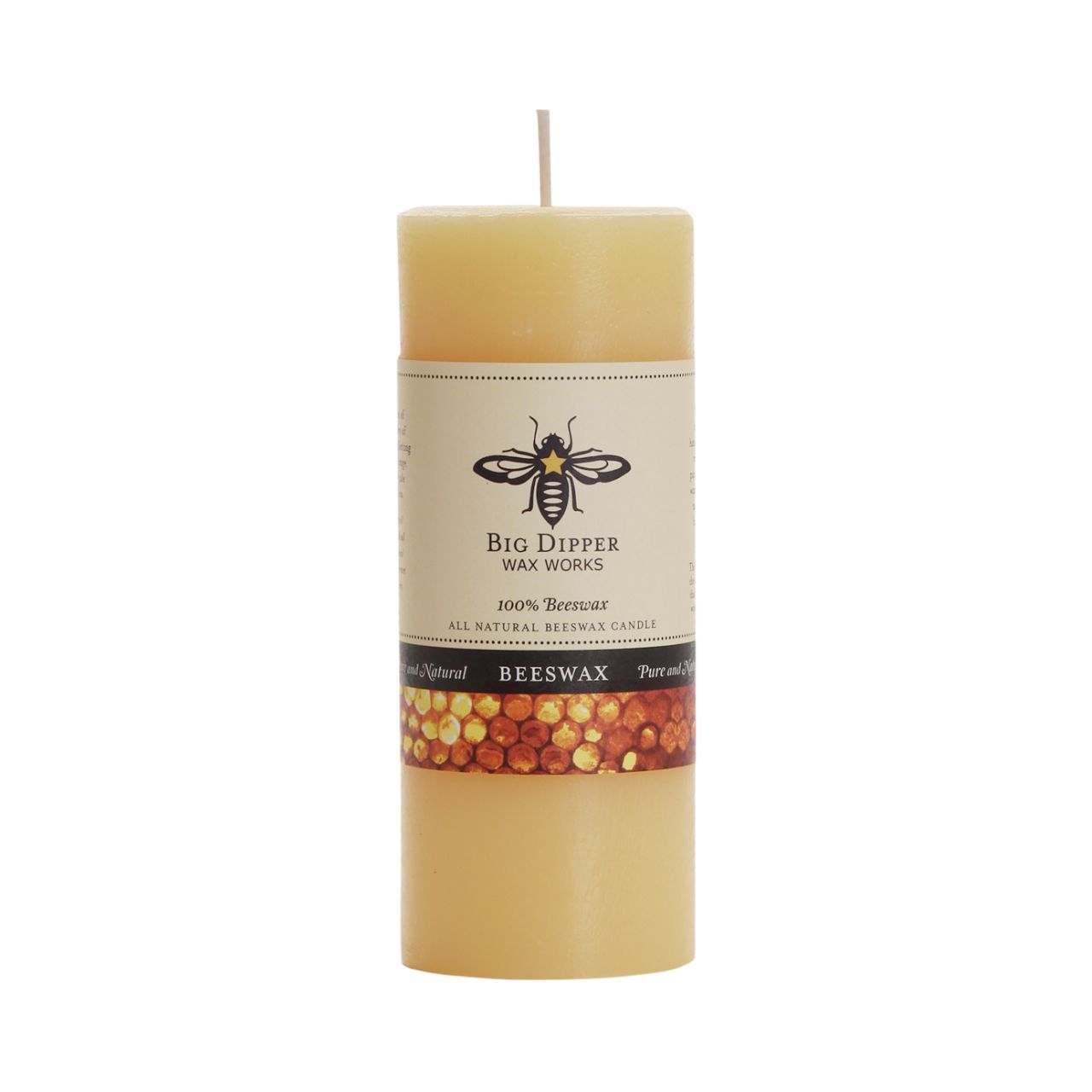 PURE BEESWAX PILLAR CANDLES